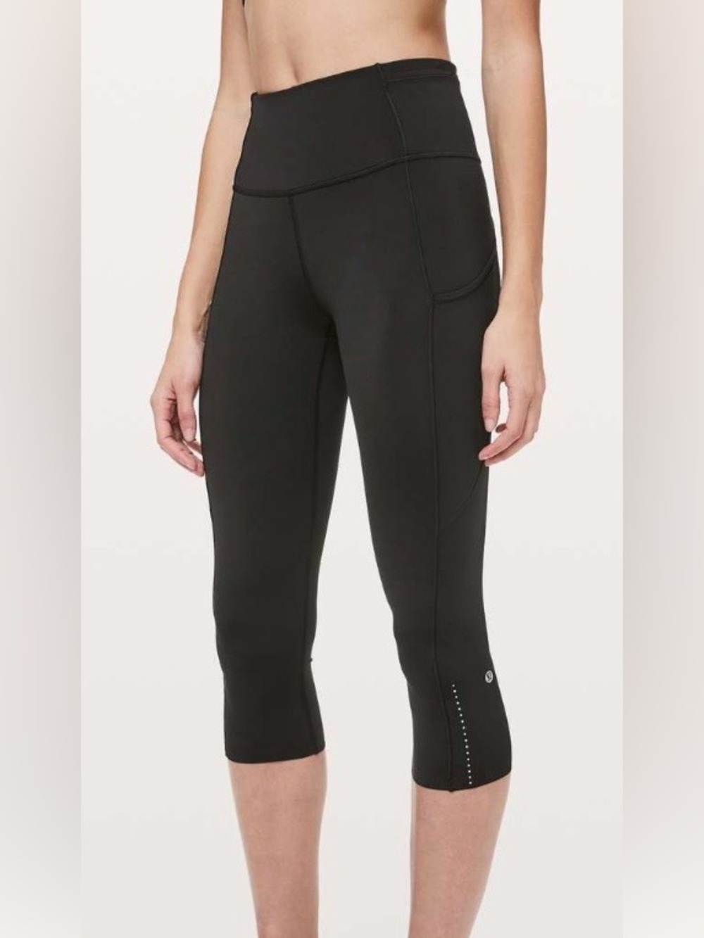Lululemon‎ Black Fast & Free Crop 19” Nulux